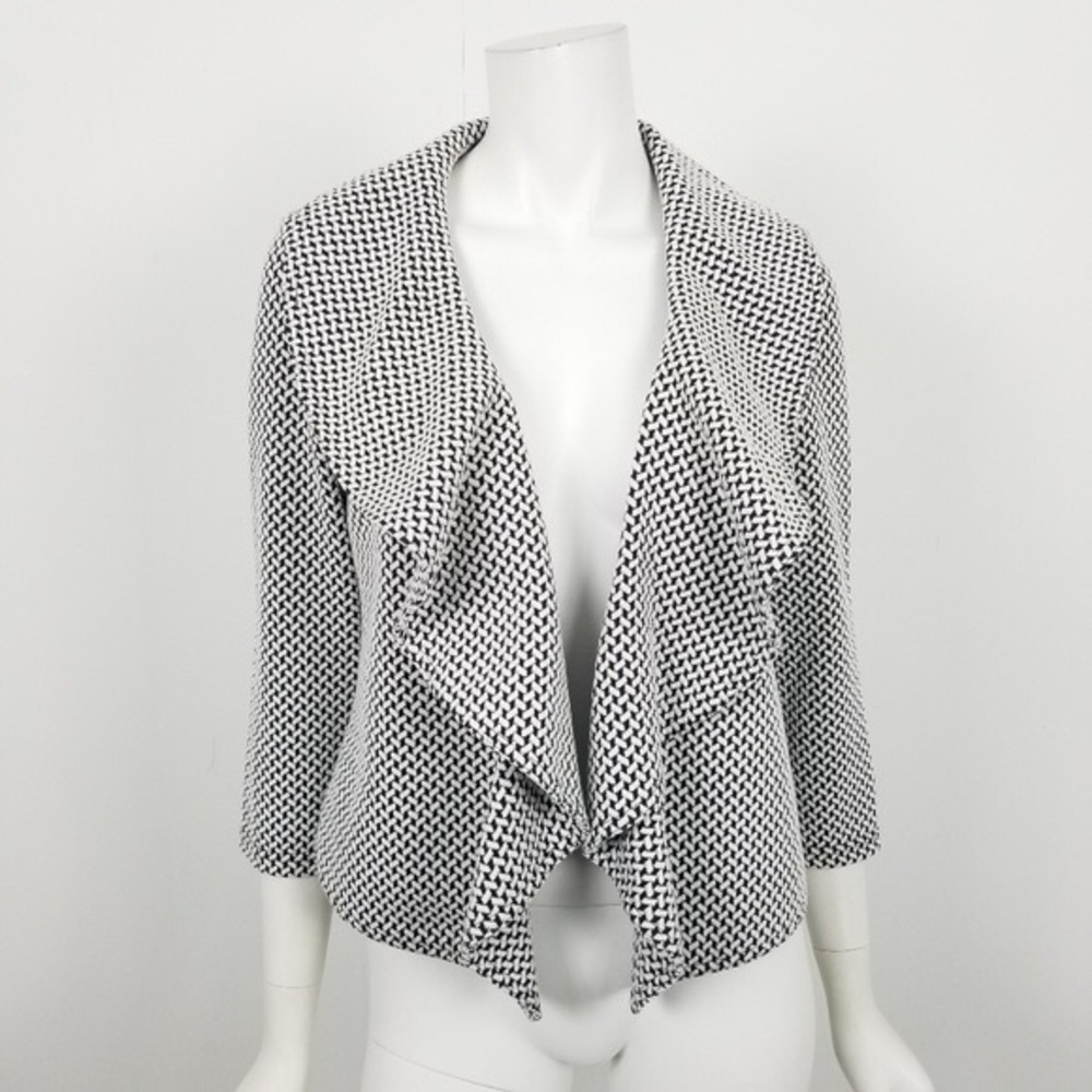 Calvin Klein  black and white pattern blazer
